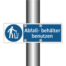 Abfall- behälter benutzen