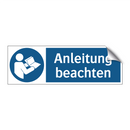 Anleitung beachten