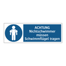 ACHTUNG Nichtschwimmer müssen Schwimmflügel tragen