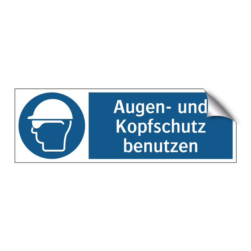 Augen- und Kopfschutz benutzen
