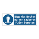 Bitte das Becken nur mit sauberen Füßen betreten
