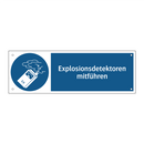 Explosionsdetektoren mitführen