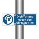 Drehrichtung gegen den Uhrzeigersinn
