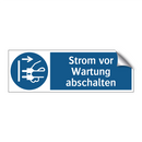 Strom vor Wartung abschalten