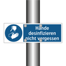 Hände desinfizieren nicht vergessen