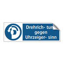 Drehrich- tung gegen Uhrzeiger- sinn