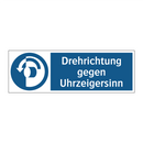 Drehrichtung gegen Uhrzeigersinn