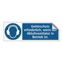 Gehörschutz erforderlich, wenn der Abluftventilator in Betrieb ist.