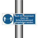 Auch im Pausenraum muss ein Sicherheitsabstand eingehalten werden.