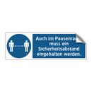 Auch im Pausenraum muss ein Sicherheitsabstand eingehalten werden.