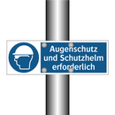 Augenschutz und Schutzhelm erforderlich