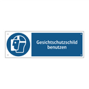 Gesichtschutzschild benutzen