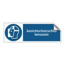Gesichtschutzschild benutzen