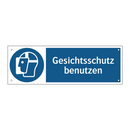 Gesichtsschutz benutzen