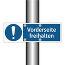 Vorderseite freihalten