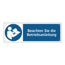 Beachten Sie die Betriebsanleitung