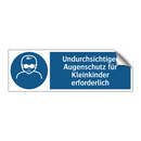 Undurchsichtiger Augenschutz für Kleinkinder erforderlich