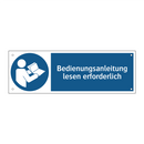 Bedienungsanleitung lesen erforderlich