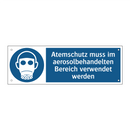 Atemschutz muss im aerosolbehandelten Bereich verwendet werden