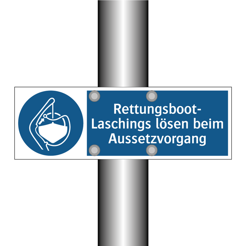Rettungsboot- Laschings lösen beim Aussetzvorgang
