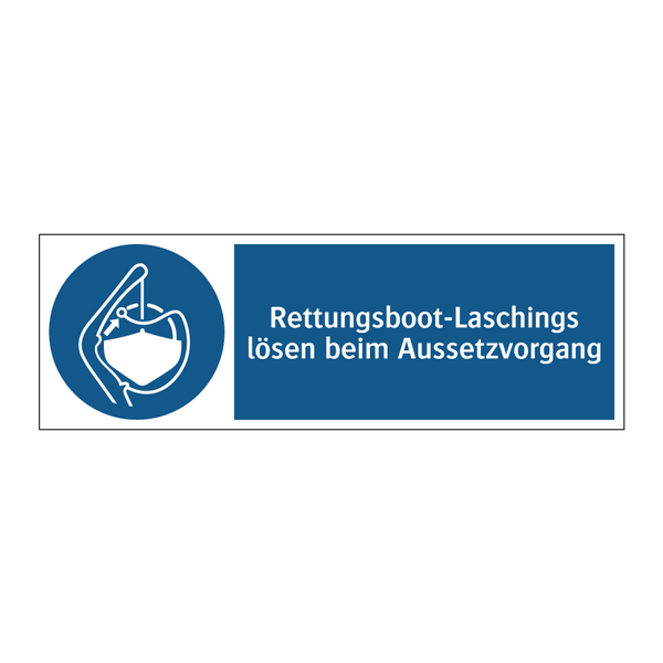 Rettungsboot-Laschings lösen beim Aussetzvorgang