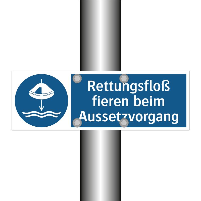 Rettungsfloß fieren beim Aussetzvorgang