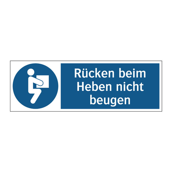 Rücken beim Heben nicht beugen