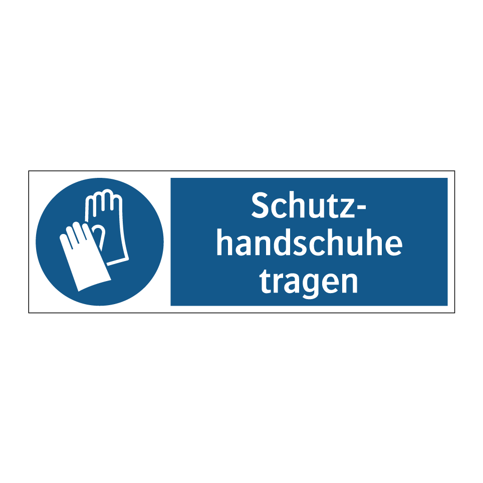 Kauf Schutz- handschuhe tragen schild | SignOnline