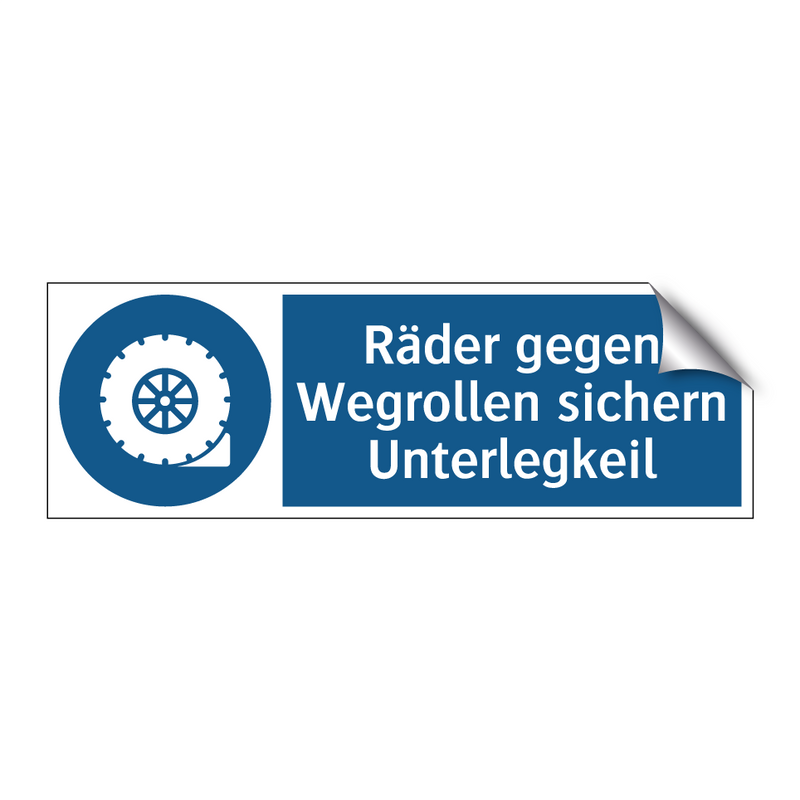 Räder gegen Wegrollen sichern Unterlegkeil