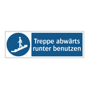 Treppe abwärts runter benutzen