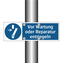 Vor Wartung oder Reparatur entriegeln