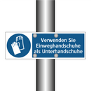 Verwenden Sie Einweghandschuhe als Unterhandschuhe