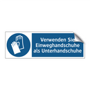Verwenden Sie Einweghandschuhe als Unterhandschuhe