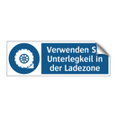 Verwenden Sie Unterlegkeil in der Ladezone