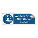 Vor dem Öffnen Netzstecker ziehen