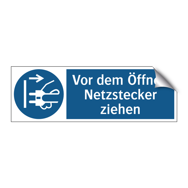 Vor dem Öffnen Netzstecker ziehen
