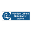 Vor dem Öffnen Netzstecker ziehen