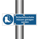 Sicherheitsschuhe müssen getragen werden