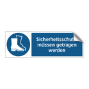 Sicherheitsschuhe müssen getragen werden