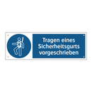 Tragen eines Sicherheitsgurts vorgeschrieben