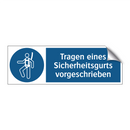Tragen eines Sicherheitsgurts vorgeschrieben