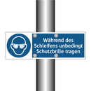 Während des Schleifens unbedingt Schutzbrille tragen