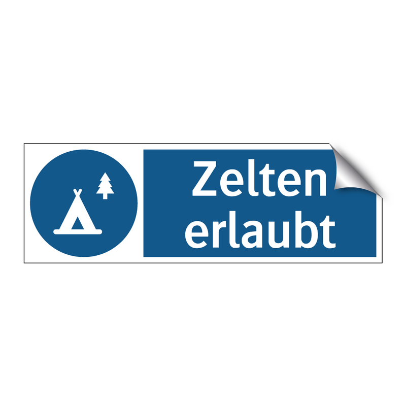ist zelten erlaubt Kauf Zelten erlaubt schild | SignOnline
