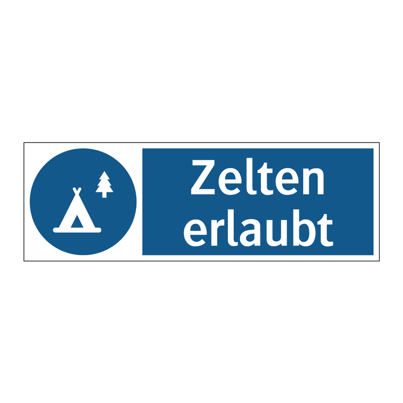 zelten wo erlaubt Kauf Zelten erlaubt schild | SignOnline
