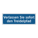 Verlassen Sie sofort den Treidelpfad