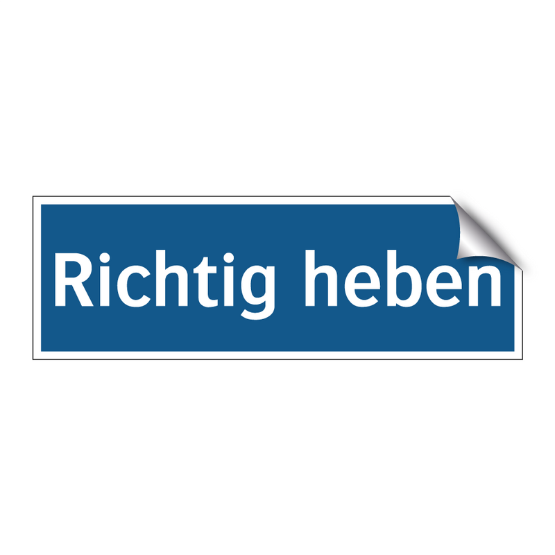 Richtig heben