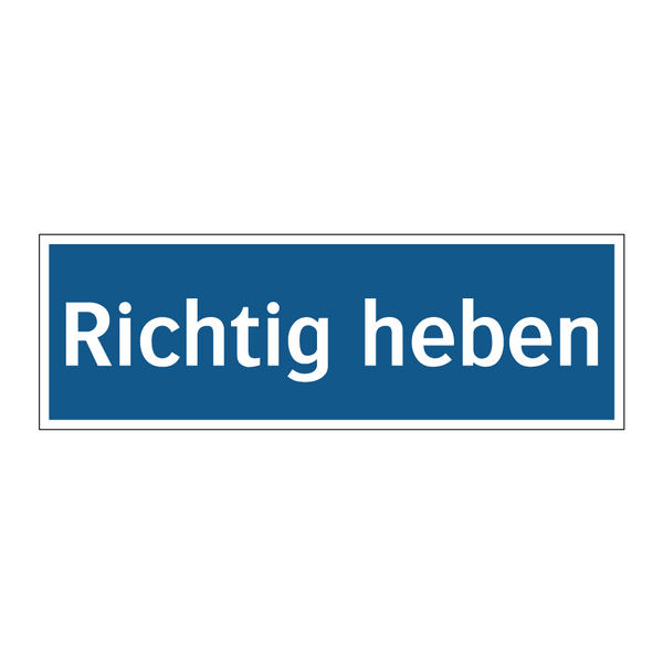Richtig heben