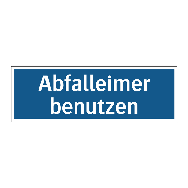 Abfalleimer benutzen