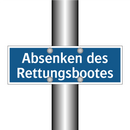 Absenken des Rettungsbootes