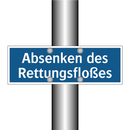 Absenken des Rettungsfloßes